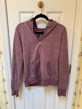 Prince & Fox Marled Mauve Zip-Up Hoodie